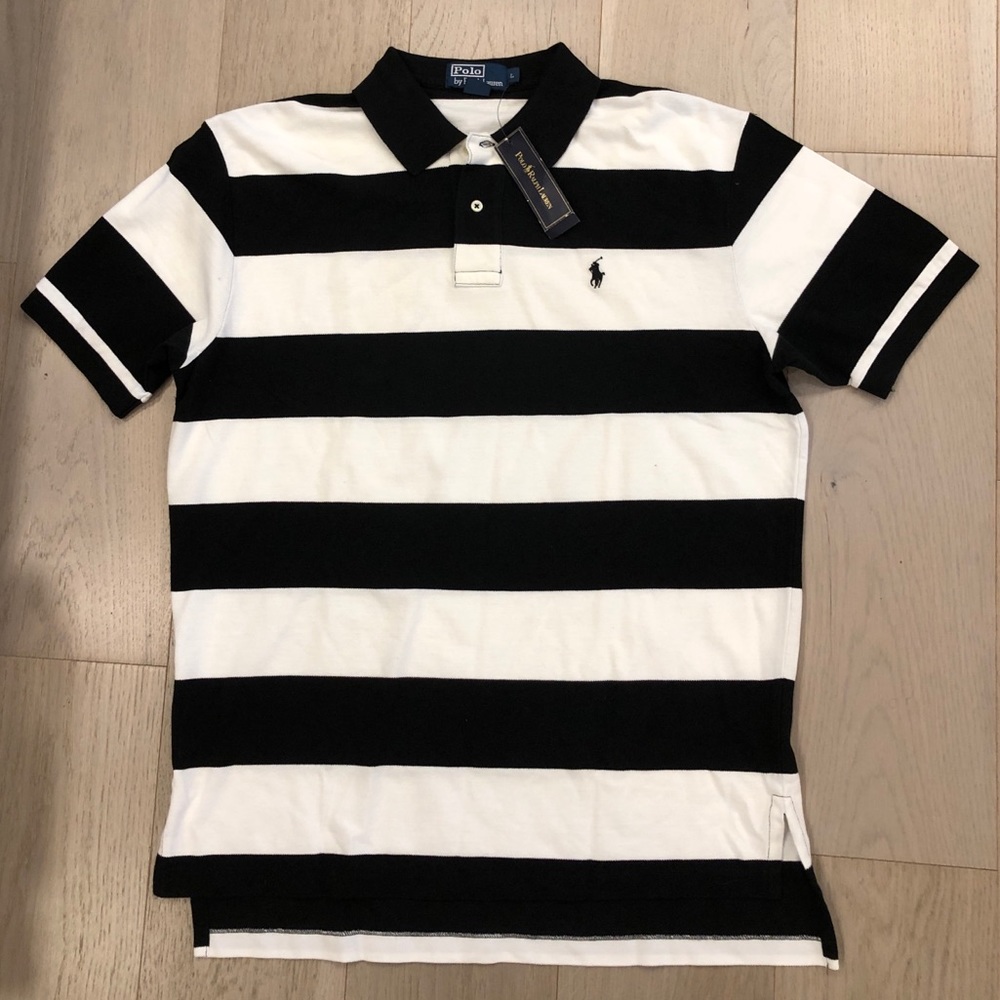Ralph Lauren polo shirt striped 90s hip hop NWT